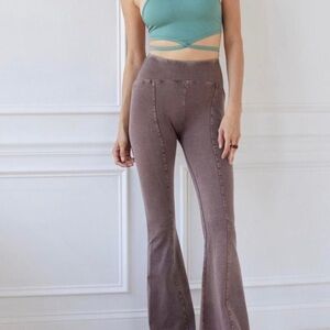 Urban Outfitters Mauve-Brown Flare Pants